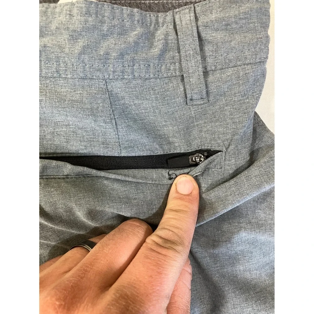 ONeill Hybrid Shorts Mens 34 Heather Gray Stretch Boardshorts Walkshorts 85773 - Picture 10 of 11